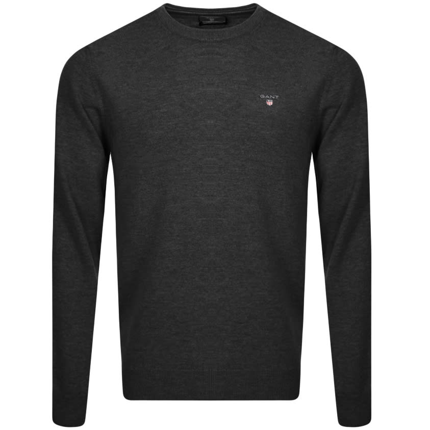 Alternative Image for ProductGant Crew Neck Super Fine Knit Jumper Grey1